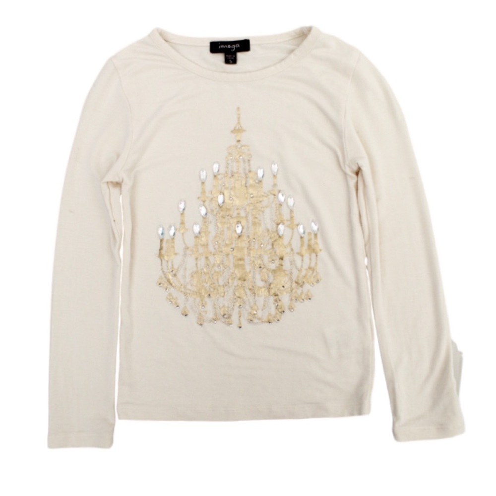 Imoga Girls' Ariana Long-Sleeve Chandelier Top